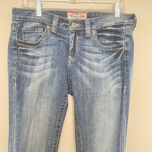 Dang Chicks Glorya Jeans Women’s 29x32 Boot Cut Stars and Stripes Pockets Blue - Picture 6 of 14